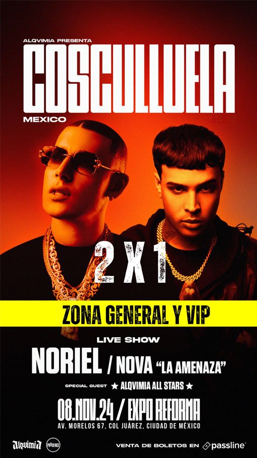 Cosculluela y Noriel en concierto CDMX